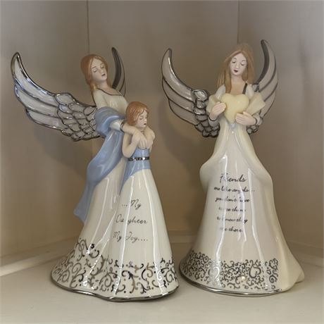 Pair of Bradford Porcelain Musical Angels