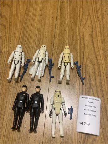Lot of 5 Star Wars Storm Trooper Figures (3 With Weapons)
