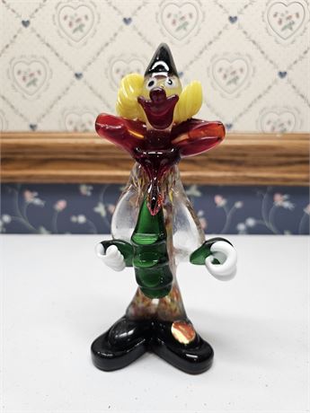 Murano Art Glass Clown Figurine