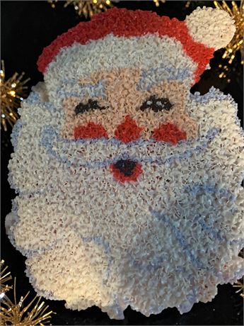 Christmas Lot - MCM Plastic Popcorn Santa Claus, Boxed Musical Egg & More