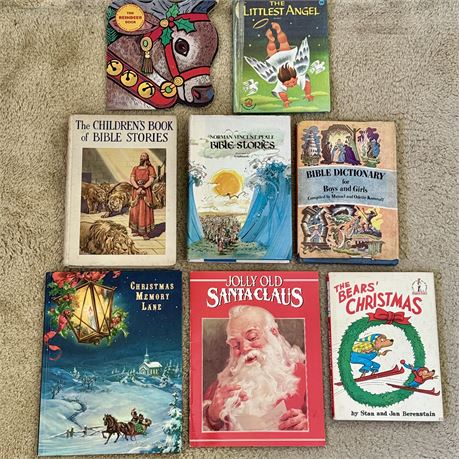 Children's Vintage Christmas & Bible Books - Various