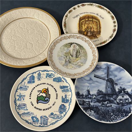 Limoges, Delft, Lenox, Holly Hobby and Cleveland Themed Plates