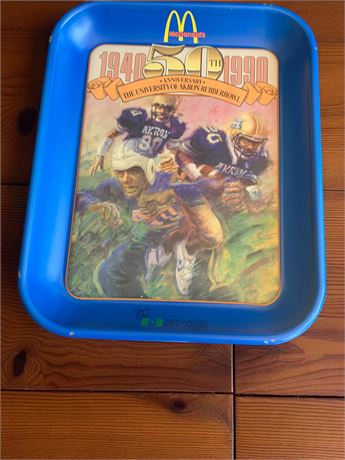 McDonald's University of Akron Rubber Bowl Football Anniversary Tray1949 - 1990