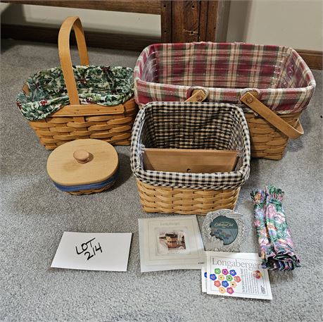Longaberger Basket- Size, Style & Year Vary