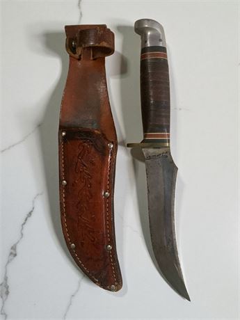 Western boulder Colo Fixed Blade Hunting/Skinning Knife W/Sheath