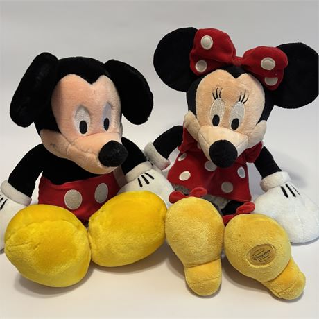 Mickey & Minnie Mouse 17"T Plush Stuffed Animals