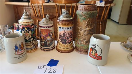 Beer Steins: King Germany Limited 621 Stein / Gettysburg / VE Day & More