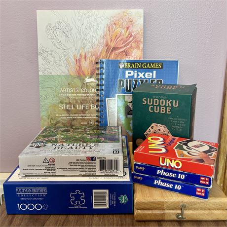 Fun for One Night! Puzzles, Sudoku, Coloring & More!