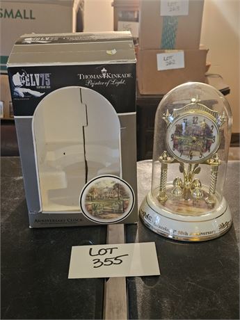 Thomas Kinkade ELV75 2010 Graceland Anniversary Clock With Box
