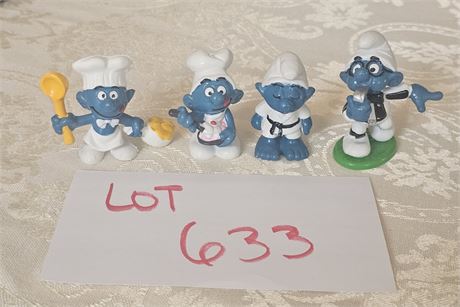 Vintage Schleich Peyo Mixed Smurf Figurines 80's Original PVC Smurfs