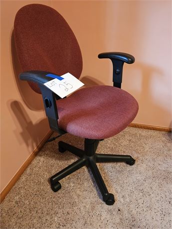 Burgundy & Black Office Chair