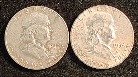 1953, 1954 Half Dollars