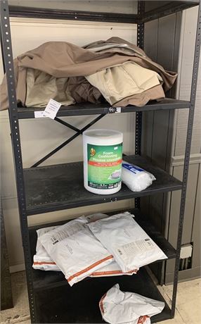 Heavy-Duty Metal Shelving Unit Including Contents