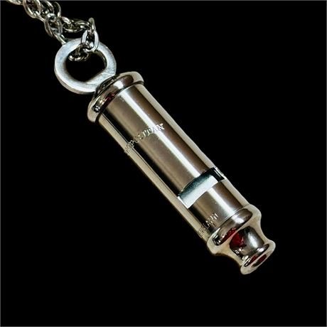 Vintage "The Metropolitan" Police Whistle on Necklace - Made in England