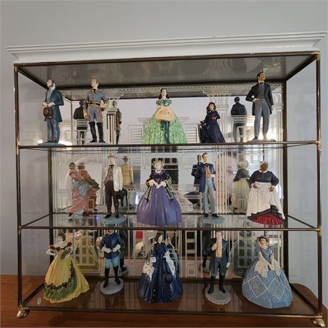 Gone with the Wind~Portrait Sculpture Collection in Glass/Mirrored Display Shelf