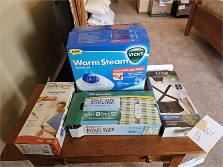 Mixed Medical Lot : Vics Warm Steam / Warming Pad & More