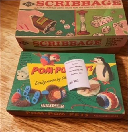 Vintage Game Lot - Winner Spinner Hashimoto-San, Scribbage & More