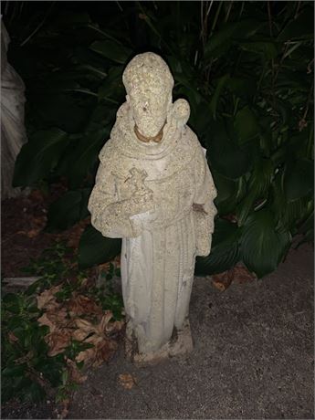 Cement Statue of St Francis of Assisi Yard/Lawn Decoration