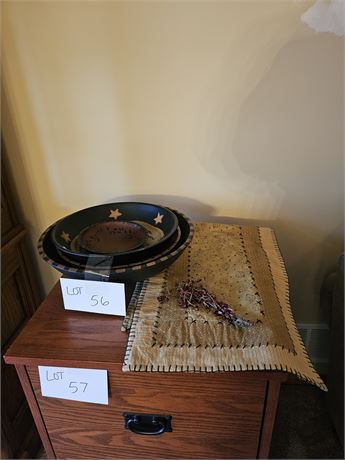 Vintage Country Style Wood Bowl Set & More