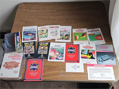 Mixed Vintage Atari Game Manuals & More