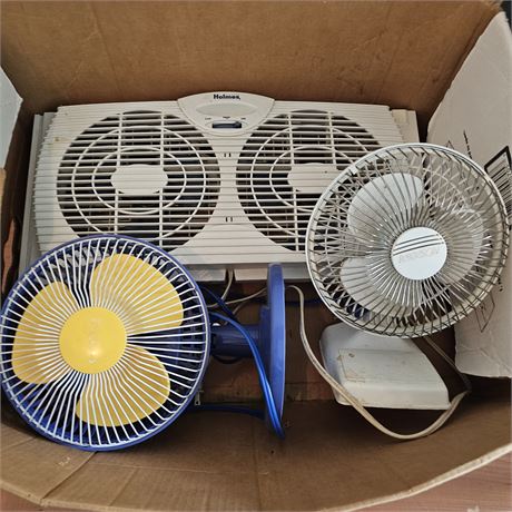 3-Electric Portable Fans~1 Window & 2 Tabletop