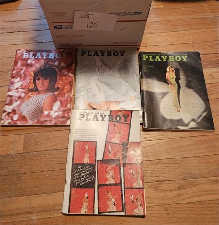 Mixed 1960's Playboy Magazines