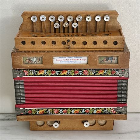 Antique Paolo Soprani & Sons (Italy) Button Accordion