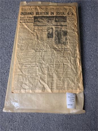 Cleveland Plain Dealer Newspaper - The Cleveland Indians From April 20th 1960