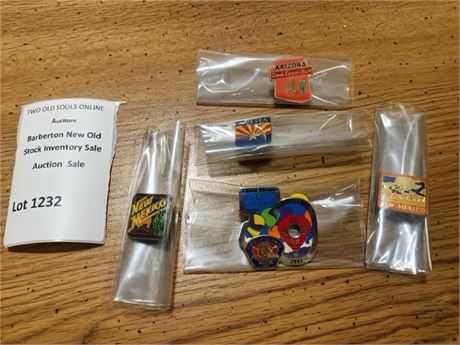 Collectible Enamel State Souvenir Pins - Arizona, New Mexico
