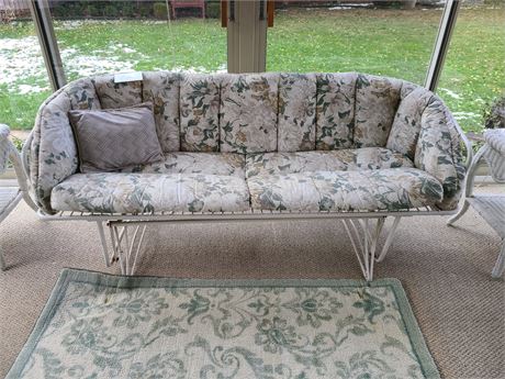 Metal Outdoor Glider with Cushions