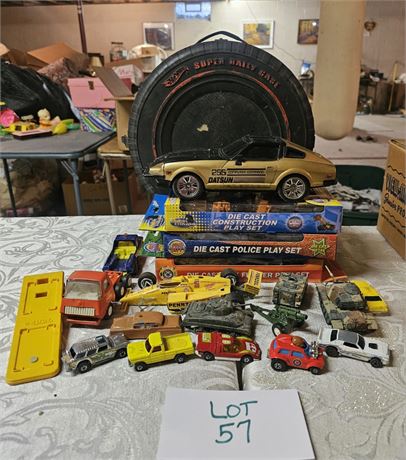 Mixed Toy Vehicles Lot- Matchbox, Miget Toy, Howitzer, Tonka & Much More