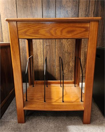 Small Table With Magazine Rack