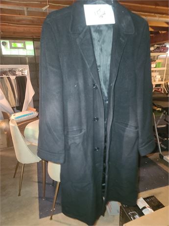 Men's Vintage Cashmere Fiber Black Dress Coat