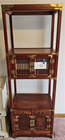 Wood & Brass Hardware Eastern Style Shelf