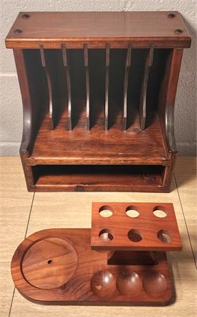 Pipe Holder, Wooden Organizer