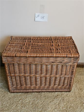 Large Wicker Storage Chest