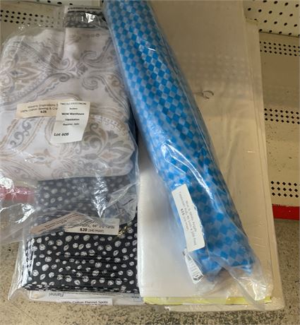 Fabric Lot - Argyle, Dots, Pellon 830 Easy Pattern Fabric & More
