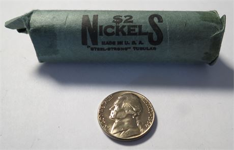 BU 1954S Jefferson Nickels Roll