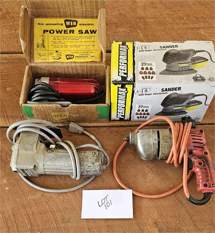 Delta Sander, Wen Electric Power Saw, Power Drills & More