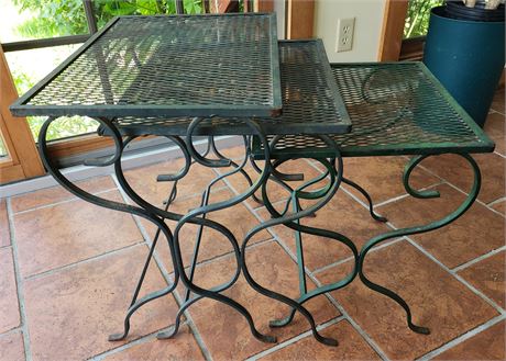 Outdoor Metal Nesting Tables