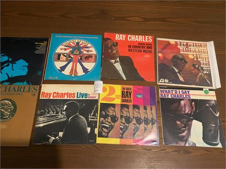 Ray Charles Record Album Lot of 8