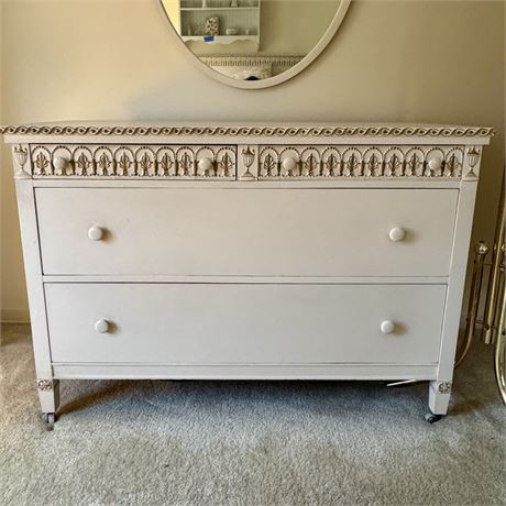 Mid-Century French Provincial Dresser - 47 x 22 x 33"T