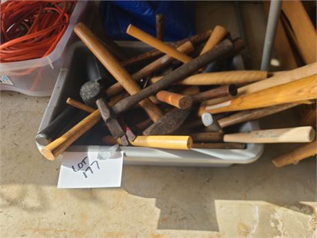 Large Lot of Different Size Hammers & Mallets
