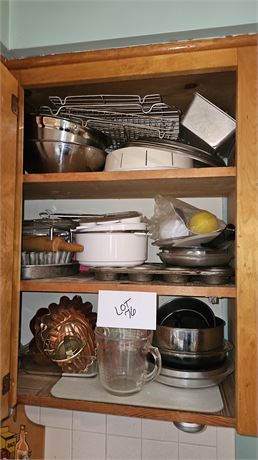 Cupboard Cleanout - Baking Pans, Dishes, Mixing Bowls, Molds & More