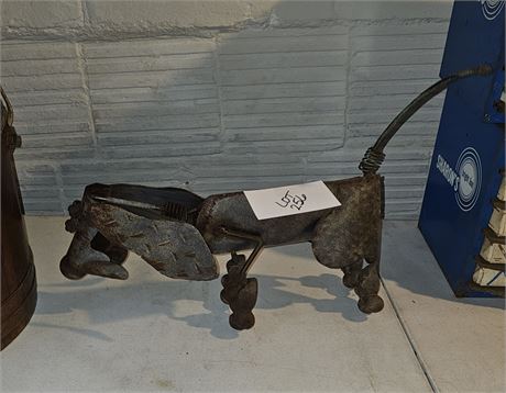 Salvaged Metal Hardware "Hound Dog" Sculpture