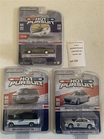 Greenlight Hot Pursuit Series Vintage-Style LE Die-Cast Police Cars