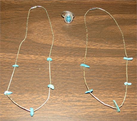 Turquoise Ring, Necklaces