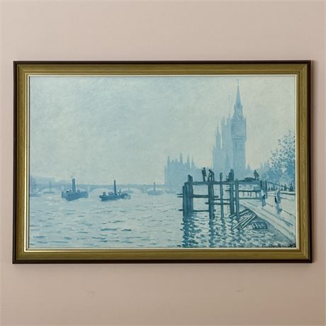Claude Monet "The Thames Below Westminster" Framed Art Print - 28.5 x 19.5"