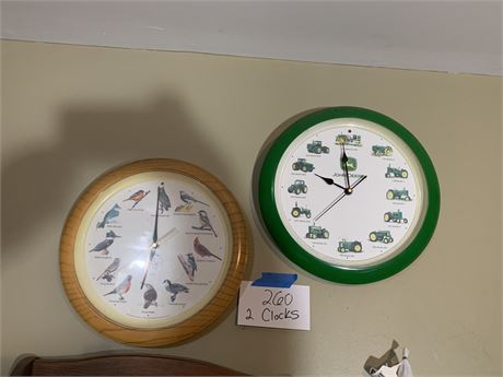 John Deere Wall Clock and Bird Clock