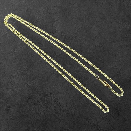 14k Yellow Gold 20" Rope Chain - 6.04g